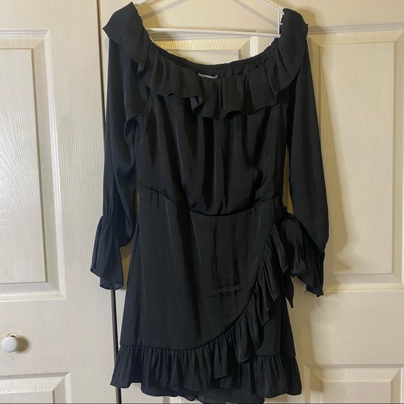 Naked Zebra Dresses & Skirts - NWT Naked Zebra Black Wrap Around Dress